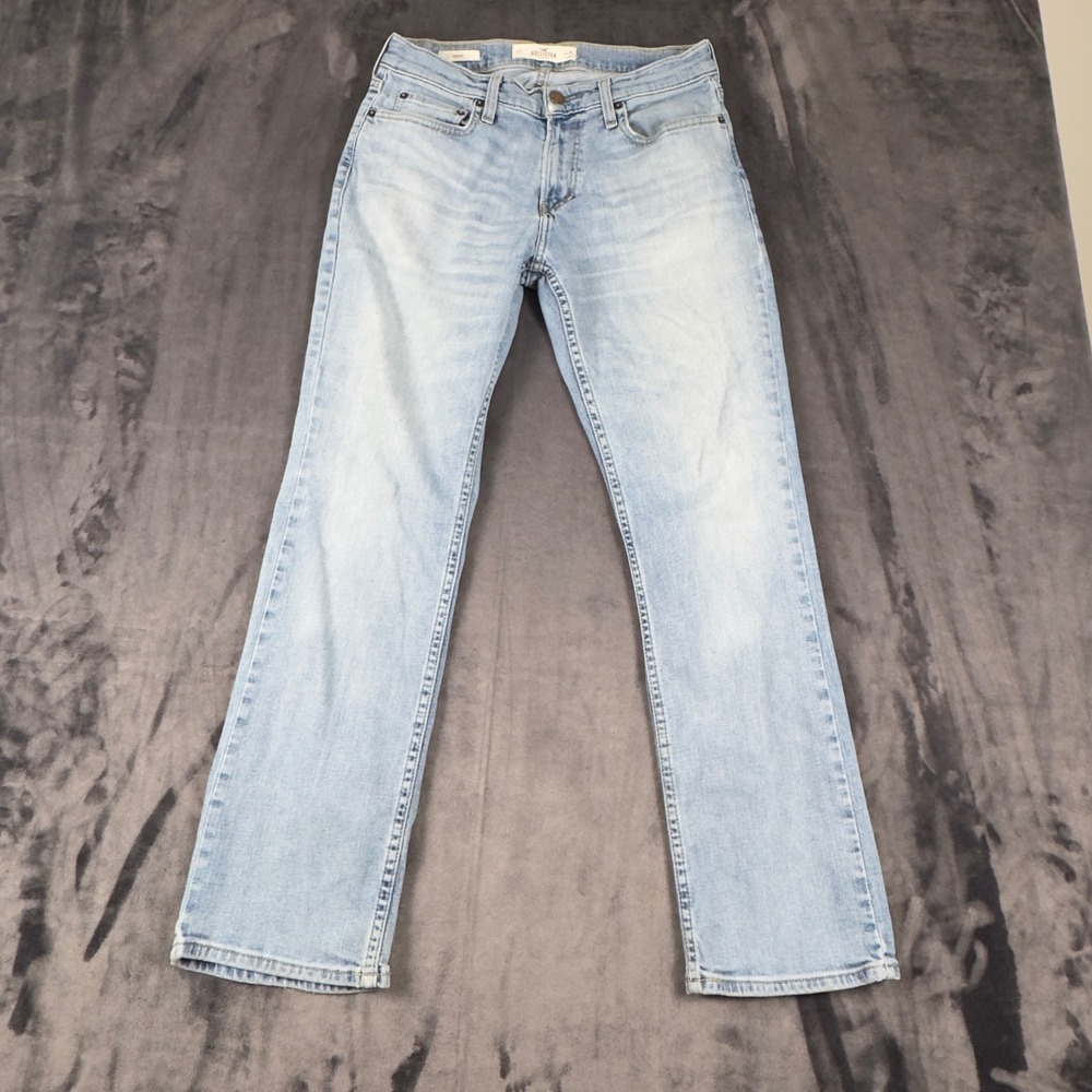 Hollister Bootcut Jeans Mens 30x30 Light Wash Blue Denim 4216